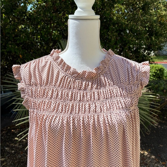 Adriana Papell Women’s Smocked Ruffle Sleeveless Top 2X - Picture 7 of 8